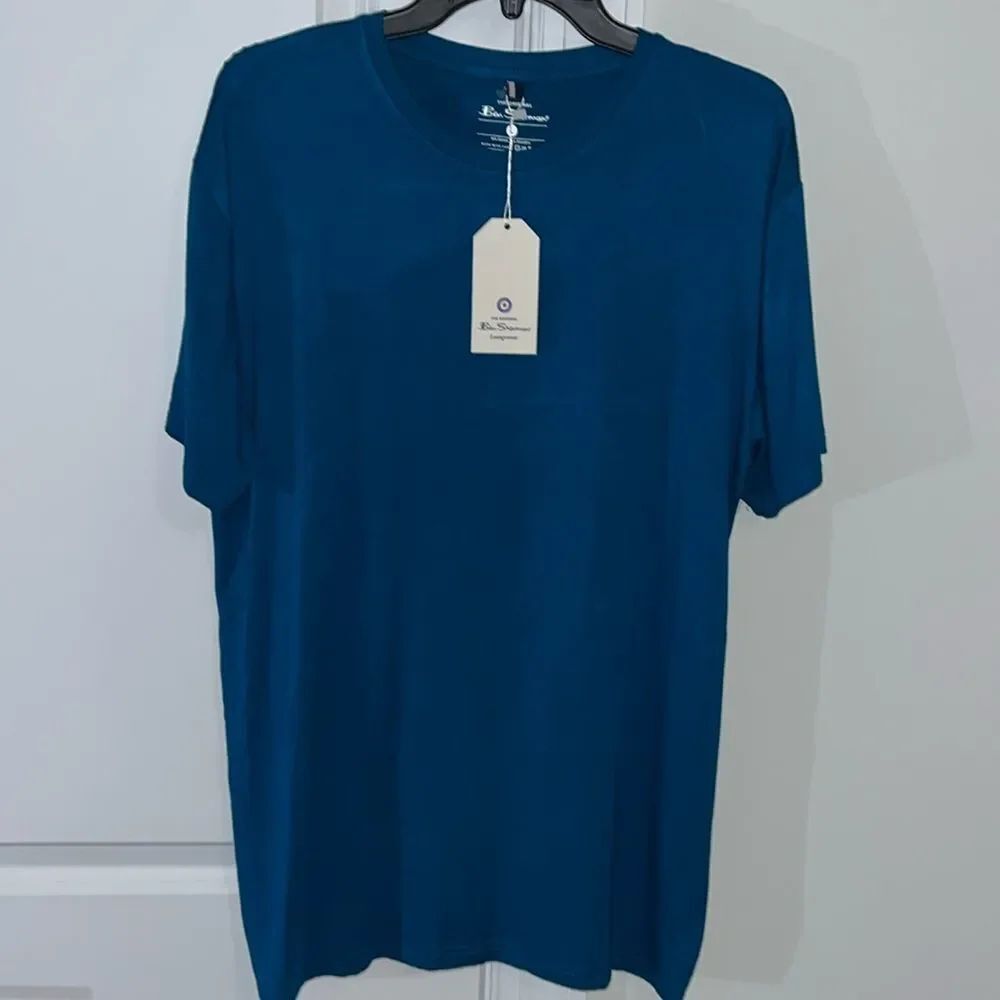 New $45 Ben Sherman Turquoise Blue Loungewear Stretch T shirt L Amazing Color